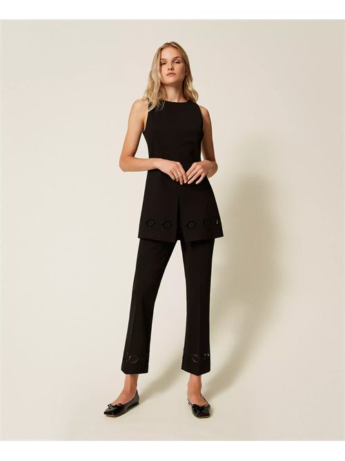 Pantaloni con ricamo a fiori TWINSET | TP2101/00006